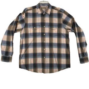 Tommy bahama L Make Life One Long Weekend plaid Button‎ Down Long Sleeved shirt